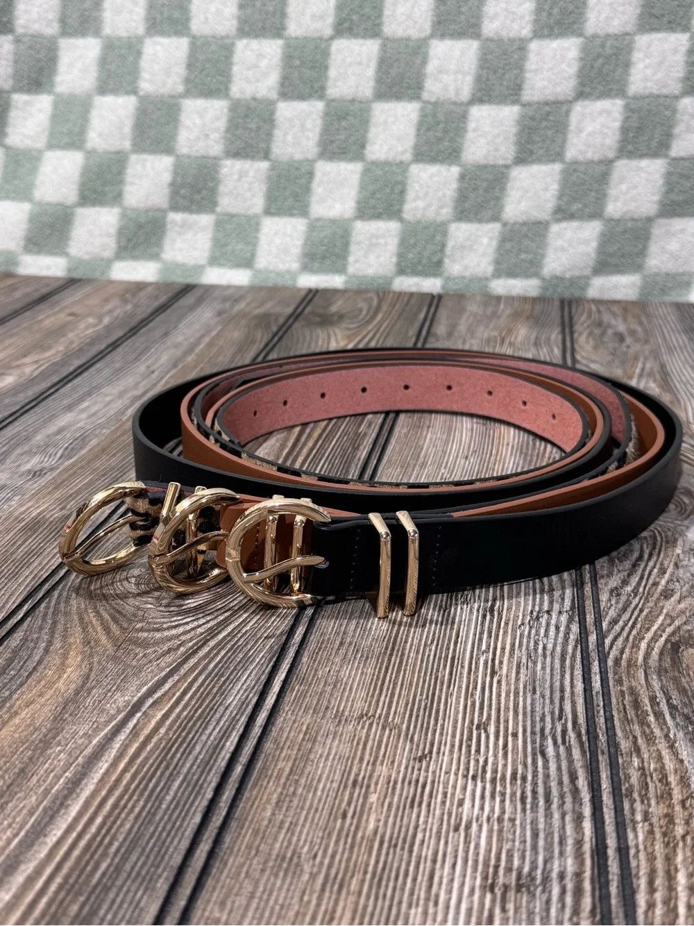 Amazon Belts with Gold Buckles